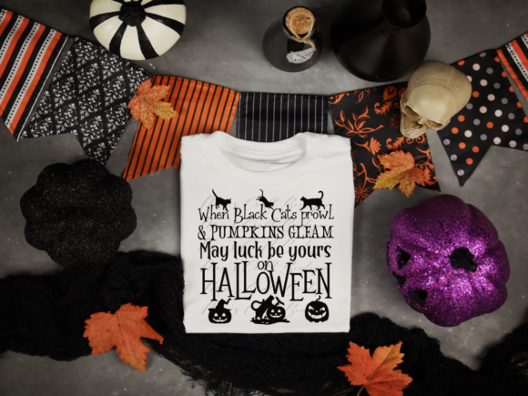 Black Cats Prowl & Pumpkins Gleam: SVG Design