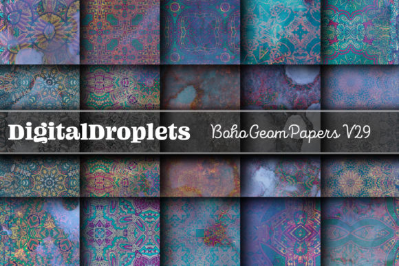 Boho Geom Papers Vol. 29: Textured Design Assets