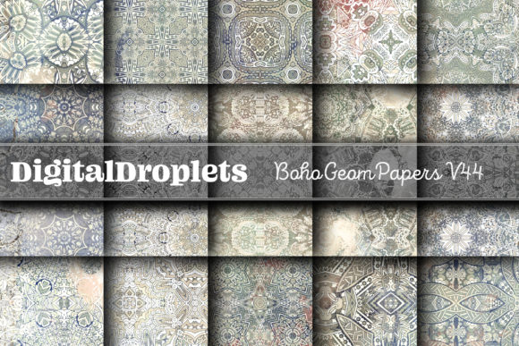 Boho Geom Papers Vol. 44: A Designer's Textured Toolkit
