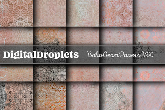 Boho Geom Papers Vol. 60: Versatile Textures for Modern Design