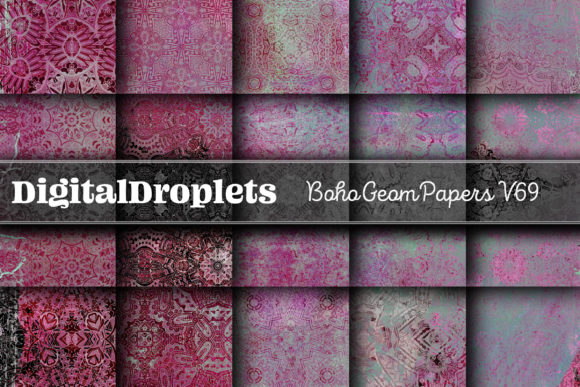 Boho Geom Papers Vol. 69: A Designer's Textured Toolkit