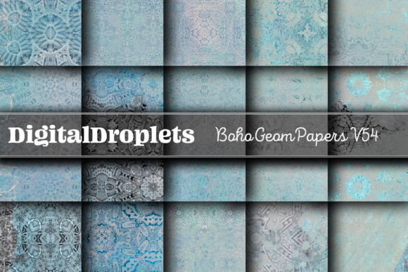 Elevate Your Design with Boho Geom Papers Vol. 54