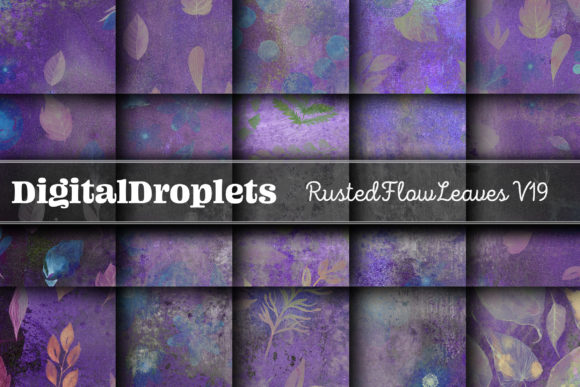 Rusted Flow Leaves Vol. 19 | Grungy Paper Collection
